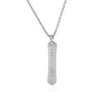 MYYCYCV Collier pendentif Design créatif sports extrêmes snowboard collier hip hop snowboard pendentif hommes et femmes chandail chaîne accessoires Cadeaux