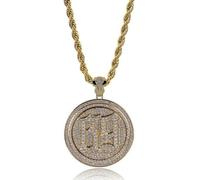 MYYCYCV Collier pendentif Européen et américain hip hop mode 69 médaille pendentif bijoux collier () Cadeaux