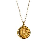 MYYCYCV Collier pendentif Européen et américain rétro tridimensionnel en relief soleil et lune médaillon collier pull chaîne collier Cadeaux