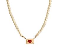 MYYCYCV Collier pendentif Série littéraire de lettres d’amour, colliers de confession, lettres d’amour, chaînes en os de blocus pour la Saint-Valentin Cadeaux