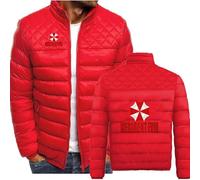 MYYLY Doudoune d'hiver pour Homme pour Resident Evil Manteau d'extérieur léger et isolé en Coton rembourré Court et Chaud avec Fermeture éclair intégrale Veste rembourrée,C-XXL