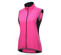 MYYLY Gilet de Cyclisme pour Femme sans Manches Coupe-Vent Hauts Cyclisme Maillots de Cyclisme Respirants Gilet Cyclisme Réfléchissant Haute Visibilité Course Légères Respirantes,Pink-M