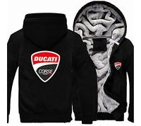 MYYLY Sweat à Capuche en Polaire à Fermeture éclair pour Hommes pour Duca-TI Print Winter Patchwork Sweats à Capuche à Manches Longues Pulls à Fermeture éclair Veste à Capuche,C-M