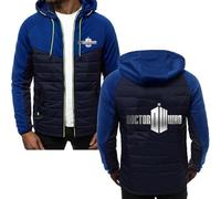 MYYLY Sweat à Capuche zippé en Patchwork pour Homme pour Doctor Who Sweat-Shirt léger et Chaud à Capuche Veste Slim fit pour Doctor Who Manteaux de Sport Unisexes pour Adolescents,F-XL