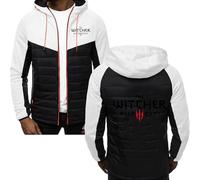 MYYLY Sweats à Capuche de Sport pour Hommes pour Witcher Sweat-Shirts à Capuche entièrement zippés Sweat-Shirts à Capuche Patchwork Vestes à Capuche Manteaux de Mode décontractés,D-L