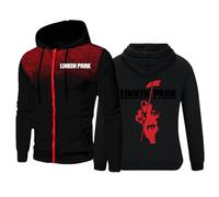 MYYLY Sweats à Capuche pour Hommes 2024 pour Linkin Park Sweat à Capuche à Manches Longues Pull à Capuche décontracté avec Cordon de Serrage Haut pour Linkin Park Veste zippée Sweat,H-M