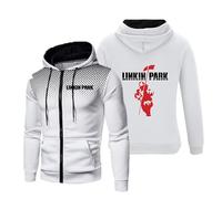 MYYLY Sweats à Capuche pour Hommes 2024 pour Linkin Park Sweat à Capuche à Manches Longues Pull à Capuche décontracté avec Cordon de Serrage Haut pour Linkin Park Veste zippée Sweat,B-XL