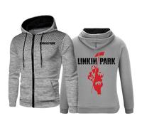 MYYLY Sweats à Capuche pour Hommes 2024 pour Linkin Park Sweat à Capuche à Manches Longues Pull à Capuche décontracté avec Cordon de Serrage Haut pour Linkin Park Veste zippée Sweat,A-XL