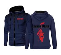 MYYLY Sweats à Capuche pour Hommes 2024 pour Linkin Park Sweat à Capuche à Manches Longues Pull à Capuche décontracté avec Cordon de Serrage Haut pour Linkin Park Veste zippée Sweat,F-S