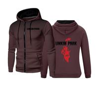 MYYLY Sweats à Capuche pour Hommes 2024 pour Linkin Park Sweat à Capuche à Manches Longues Pull à Capuche décontracté avec Cordon de Serrage Haut pour Linkin Park Veste zippée Sweat,D-M
