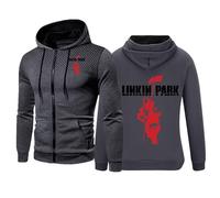 MYYLY Sweats à Capuche pour Hommes 2024 pour Linkin Park Sweat à Capuche à Manches Longues Pull à Capuche décontracté avec Cordon de Serrage Haut pour Linkin Park Veste zippée Sweat,I-L