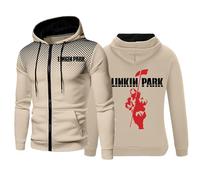 MYYLY Sweats à Capuche pour Hommes 2024 pour Linkin Park Sweat à Capuche à Manches Longues Pull à Capuche décontracté avec Cordon de Serrage Haut pour Linkin Park Veste zippée Sweat,E-XL