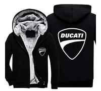 MYYLY Sweats à Capuche pour Hommes pour Duca-TI Print Full Zip Up Fleece Wool Warm Jumpers Vestes Manteaux épais Sweats à Capuche de Travail Lourds Vêtements d'extérieur Hauts,C-XXL