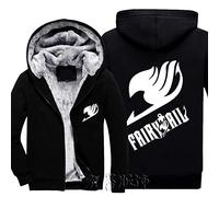 MYYLY Sweats à Capuche zippés pour Hommes pour Fairy Tail Sweats à Capuche en Flanelle Pull décontracté à Manches Longues Sweats à Capuche Chauds Survêtement zippé avec Poches Vestes,C-S