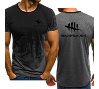 MYYLY T-Shirts pour Hommes pour Dead Daylight Gradient Respirant Manches Courtes Classique T-Shirt à séchage Rapide Tops Athletic Training Tee Shirt Casual Stretchy Active Wear,Green-M