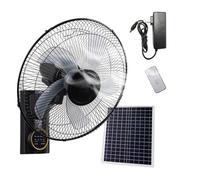 MYYMKJYXGS Ventilateur mural solaire 40 cm, silencieux et oscillant, avec télécommande, 3 vitesses, minuterie, 5 pales, inclinaison réglable, for maison, chambre, bureau, salon, garage
