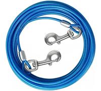 MyyYiTar Câble d'arrimage pour chiens, 3 m, câble d'arrimage robuste pour grands chiens jusqu'à 56,7 kg, ligne d'attache durable pour extérieur, cour - Bleu