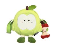MYZCYBFC Portefeuille Apple, sac à bandoulière en forme de fruit de dessin animé, sac à dos pour femme en forme de pomme, sac à main mignon avec pendentif (Green,Medium)