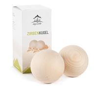 myZirbe Lot de 2 Boules de pin Salzburger 7 cm en Bois de pin 100% Naturel des Alpes autrichiennes dans Un Emballage Cadeau.