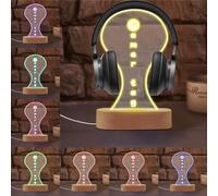 MYZQIFF Nom personnalisé Gametag logo, support de casque personnalisé avec lumière, support de casque personnalisé nightlight, nom du joueur LED néon logo, Noël - Saint Valentin Game