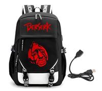 Myzter Be-rserk Sac a Dos, Loisir Backpack, Camping Casual Sac à Dos pour Les élèves, Ecole(Black1)