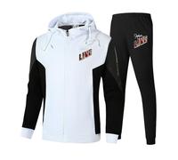 Myzter Sweatshirt à Capuche Homme Fo.gh.at Live, Pull Sweat à Capuche Couleur Contrastée, de Corps Chaud et Confortable(White,XXL)