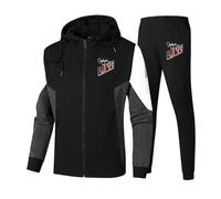 Myzter Sweatshirt à Capuche Homme Fo.gh.at Live, Pull Sweat à Capuche Couleur Contrastée, de Corps Chaud et Confortable(Black,XXL)