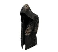 MYZTTZR Cardigan à Capuche pour Homme Viking 3D Tattoo Print Fenrir Wolf Celtic Knot Retro Fashion Valhalla Medieval,Mediaeval,M