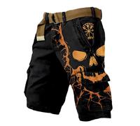 MYZTTZR Hommes Coupe Ample Été Short Viking 3D Imprimé Tatouage Personnalisé Rétro À la Mode Femmes Pantalon de Sport Médiéval,Norse Mythology,XXL