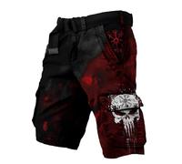 MYZTTZR Hommes Coupe Ample Été Short Viking 3D Imprimé Tatouage Personnalisé Rétro À la Mode Femmes Pantalon de Sport Médiéval,Celtic Knot,XXL