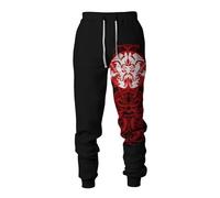 MYZTTZR Mythologie Nordique Pantalon de Sport pour Homme Viking 3D Tatouage Imprimé Fenrir Wolf Dieu Odin Rétro Mode Médiéval Cadeau,Odin,4XL