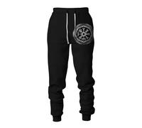 MYZTTZR Mythologie Nordique Pantalon de Sport pour Homme Viking 3D Tatouage Imprimé Fenrir Wolf Dieu Odin Rétro Mode Médiéval Cadeau,Viking Compass,S