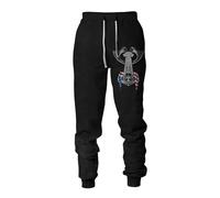 MYZTTZR Mythologie Nordique Pantalon de Sport pour Homme Viking 3D Tatouage Imprimé Fenrir Wolf Dieu Odin Rétro Mode Médiéval Cadeau,Mediaeval,4XL
