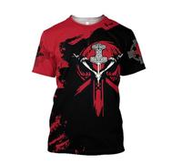 MYZTTZR T-Shirt d'été Valhalla S-5XL Hawaïen Manches Courtes Séchage Rapide Odin Myth Homme Cosplay Cadeau Nordique,Hugin Munin,XL