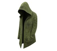 MYZTTZR Viking Cardigan à Capuche pour Homme Mythologie Nordique Tatouage 3D Odin Veste d'automne Valhalla Cadeau,Viking Compass,XL