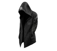 MYZTTZR Viking Cardigan à Capuche pour Homme Mythologie Nordique Tatouage 3D Odin Veste d'automne Valhalla Cadeau,Norse Mythology,S