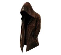 MYZTTZR Viking Cardigan à Capuche pour Homme Mythologie Nordique Tatouage 3D Odin Veste d'automne Valhalla Cadeau,Skull,S