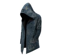 MYZTTZR Viking Cardigan à Capuche pour Homme Mythologie Nordique Tatouage 3D Odin Veste d'automne Valhalla Cadeau,Odin God,XL