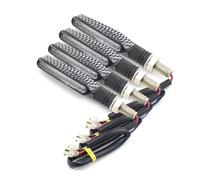 Myzzo Indicateurs de moto 2 paires de clignotants universels pour Moto, indicateur lumineux, clignotant ambre Flexible, lampe pour(Carbon)