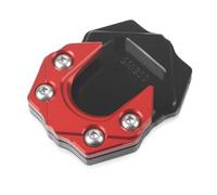 MZ-STORE Moto CNC Aluminium Agrandir Support de Béquille Latérale pour GTS GTV 250 300 2013-2023-Noir+Rouge