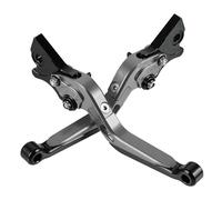 MZ-STORE Moto CNC Aluminium Réglable Pliable Leviers d'embrayage de Frein pour GTS 125 150 250 300 Grantuiismo 125 200-Gris+Gris+Noir+Noir