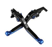 MZ-STORE Moto Réglable Pliable Leviers d'embrayage de Frein CNC Aluminium pour MT07 MT 07 MT-07 2014-2020-Noir+Noir+Bleu+Bleu