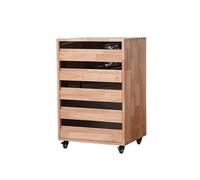 mZ7jGu1 Classeur Armoire à Cinq tiroirs en Bois Vintage, Armoire mortaise et Tenon, de Rangement Plusieurs Niveaux, fichiers Bureau, latérale Style Industriel Armoires de Rangement(Natural)