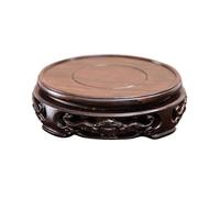 mZ7jGu1 Piédestal de bonsaï à fleurs Base de bonsaï ronde sculptée en bois d'ébène, support présentation for pot fleurs et théière(XS)