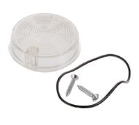 MZA-Fahrzeugelektrik Capuchon de clignotant arrière, rond, blanc avec joint en caoutchouc et vis - Simson S50, S51, S70, SR50, SR80 - MZ ETZ, TS