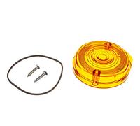 MZA-Fahrzeugelektrik Capuchon de clignotant avant, rond, orange incl. joint en caoutchouc + vis - Simson S50, S51, S70, SR50, SR80 - MZ ETZ, TS