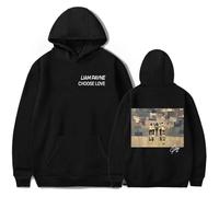 MZALQPGF Liam Payne Choose Love Merch Memorial Sweat à capuche avec cordon de serrage et poche pour homme/femme, Noir-R244398, L