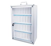 MZBDYYF Casier de rangement pour téléphone portable - 24 emplacements verrouillables en alliage d'aluminium - Fixation murale pour salles de classe, écoles militaires, bureaux et gymnases, gestion