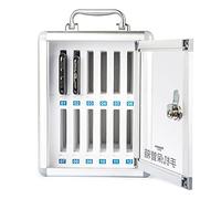 MZBDYYF Casier de rangement pour téléphone portable - 24 emplacements verrouillables en alliage d'aluminium - Fixation murale pour salles de classe, écoles militaires, bureaux et gymnases, gestion