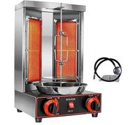 MZBDYYF Grill Machine - Propane Vertical Broiler Gyro Rotisserie Four for Home Restaurant Kitchen Fêtes - Machine de Poulet avec 2 brûleurs